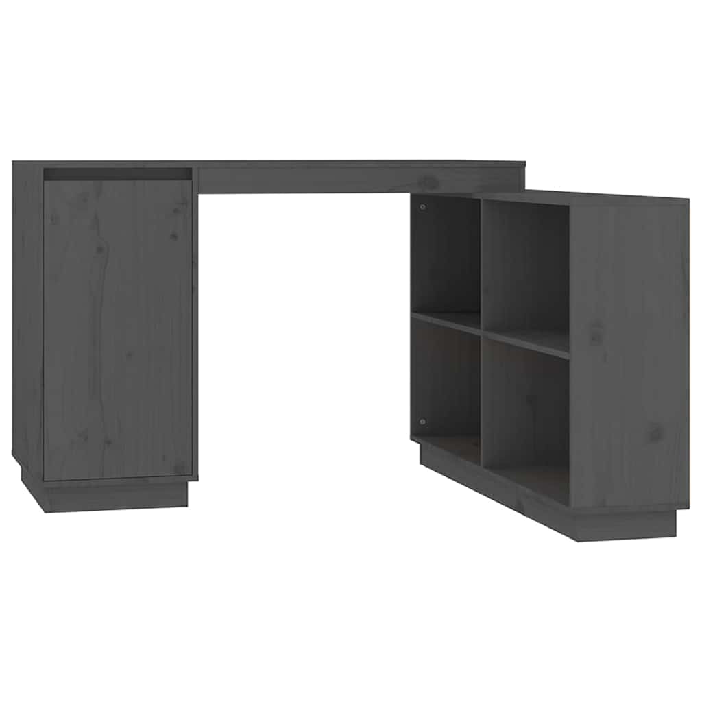 Vidaxl bureau 110x50x75 cm massief grenenhout grijs
