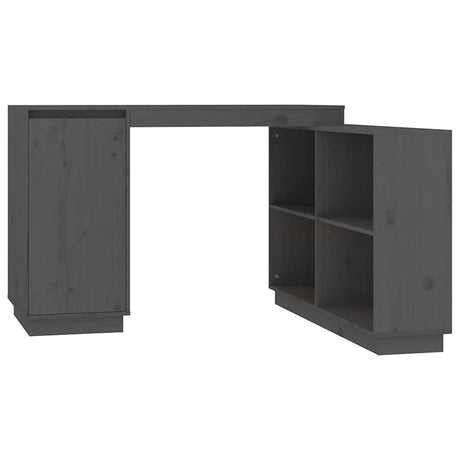 Vidaxl bureau 110x50x75 cm massief grenenhout grijs