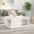 Vidaxl salontafel 60x61x32,5 cm massief grenenhout wit