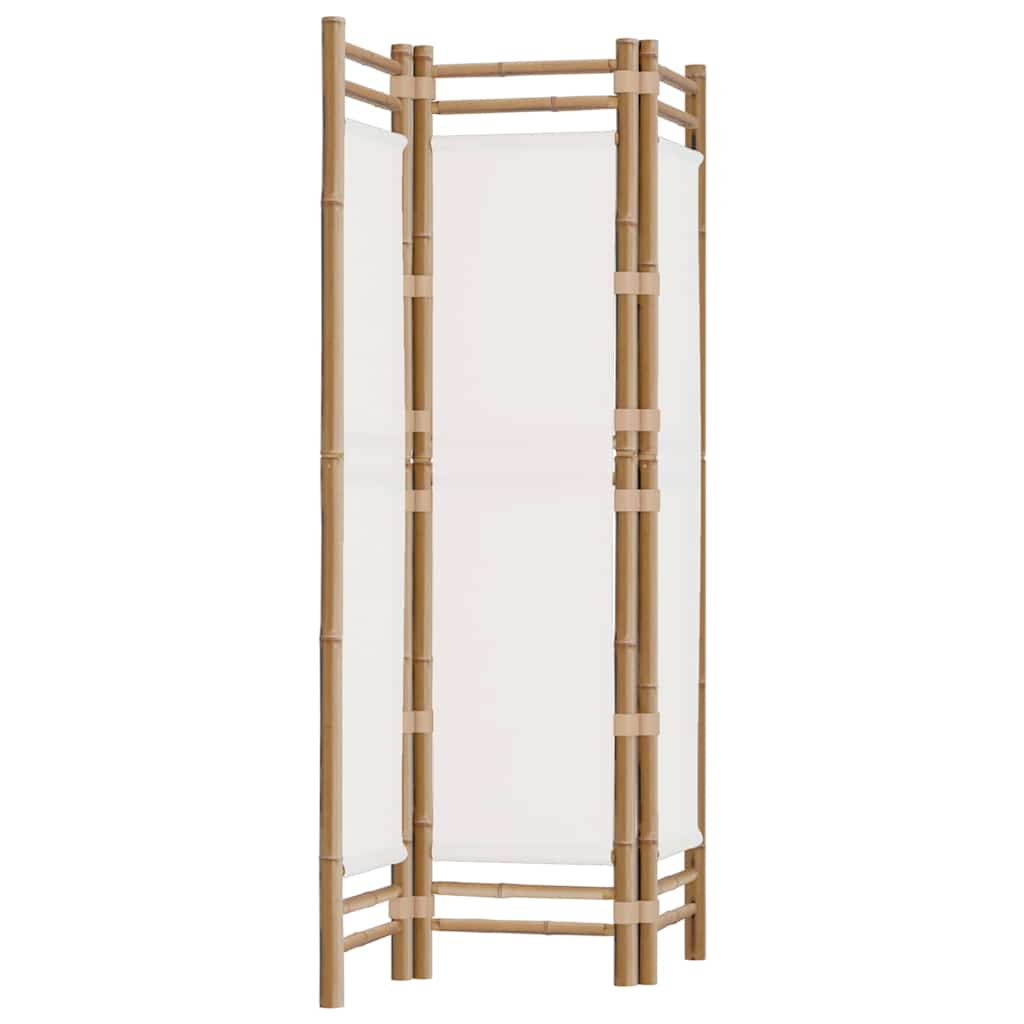Vidaxl kamerscherm 3-panelen inklapbaar 120 cm bamboe en canvas