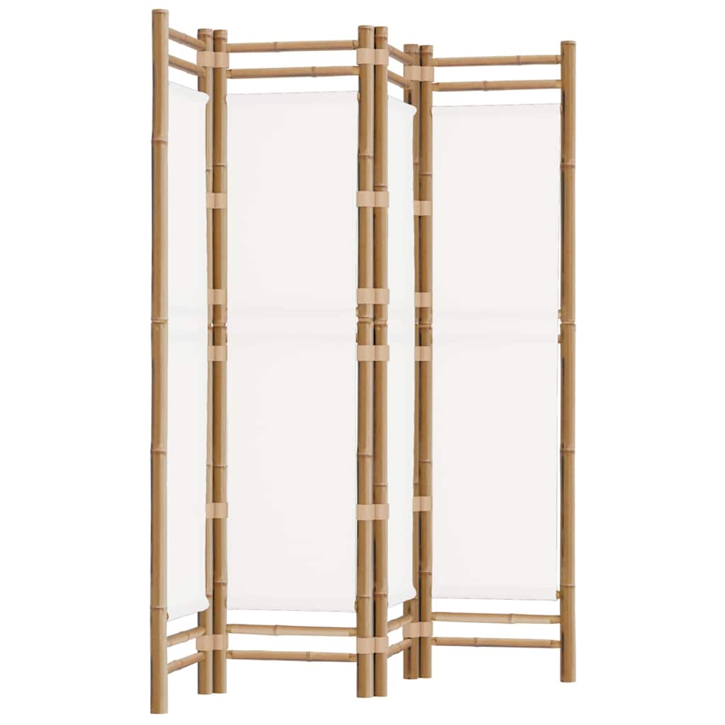Vidaxl kamerscherm 4-panelen inklapbaar 160 cm bamboe en canvas