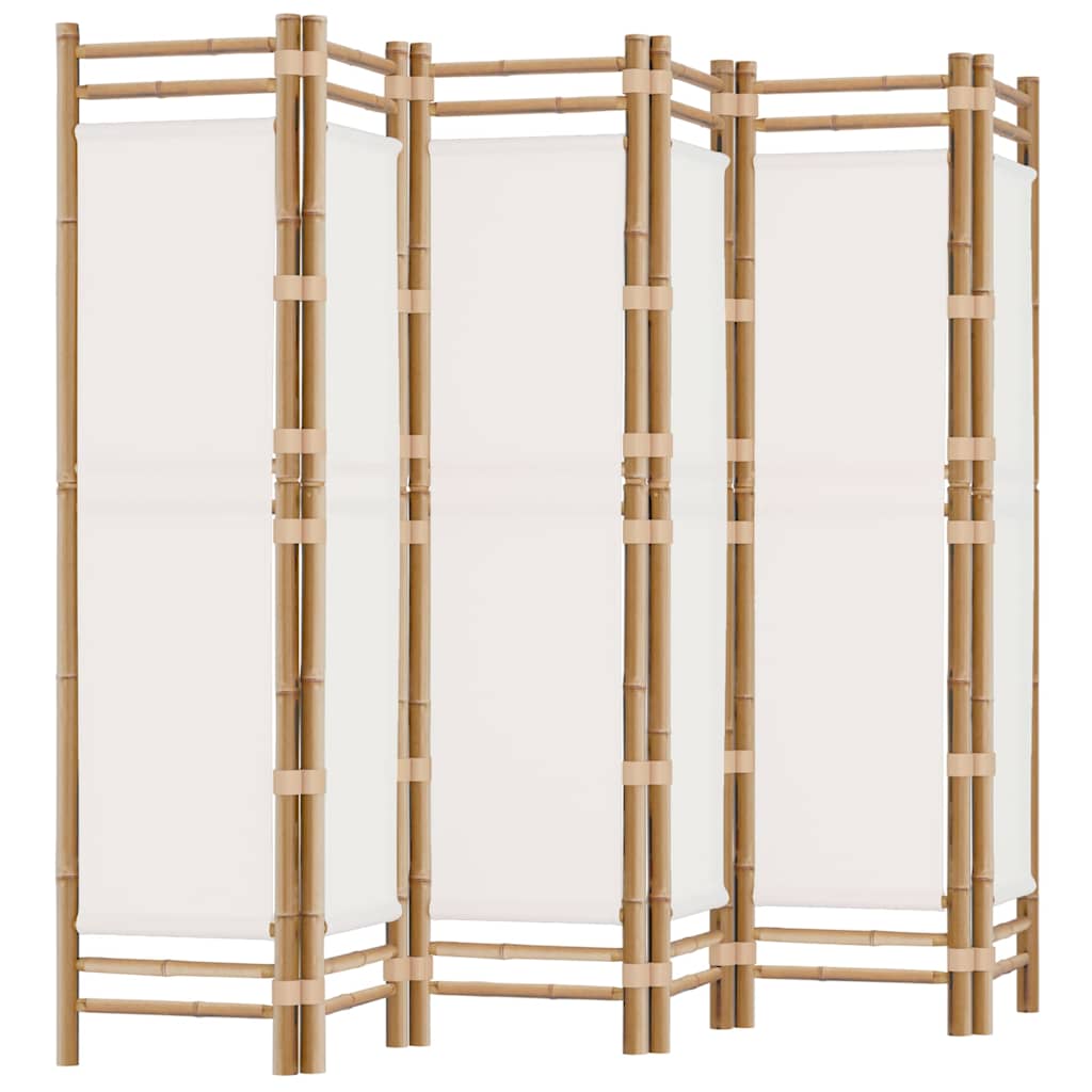 Vidaxl kamerscherm 6-panelen inklapbaar 240 cm bamboe en canvas