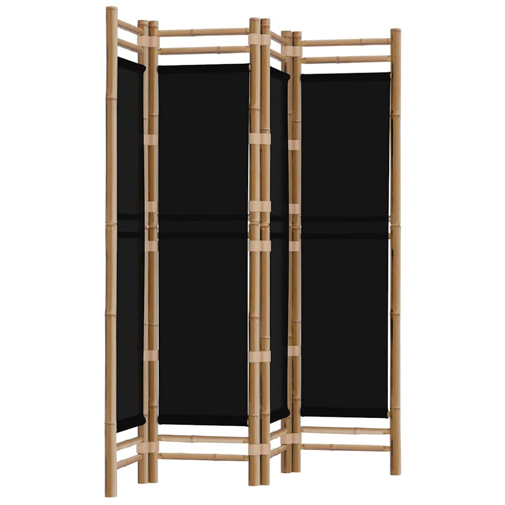 Vidaxl kamerscherm 4-panelen inklapbaar 160 cm bamboe en canvas