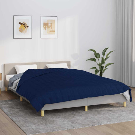 Koc obciążeniowy Vidaxx 220x235 cm 11 kg tkanina niebieska