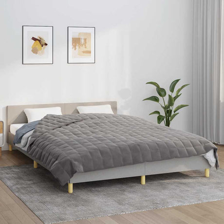 Vidaxl verzwaringsdeken 200x225 cm 13 kg stof grijs