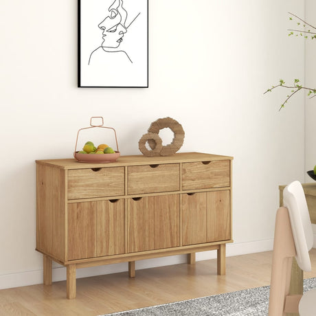 Vidaxl dressoir otta 114x43x73,5 cm massief grenenhout