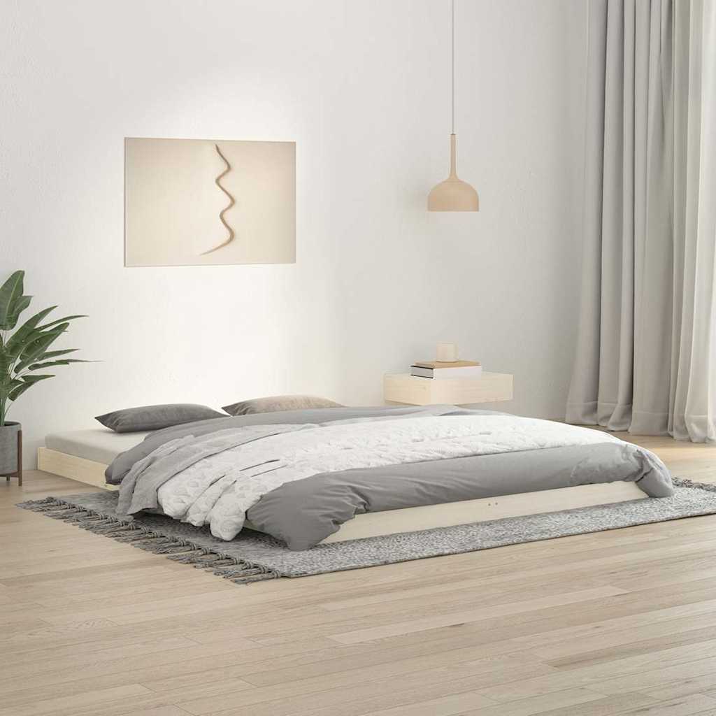 Vidaxl bedframe massief grenenhout wit 150x200 cm