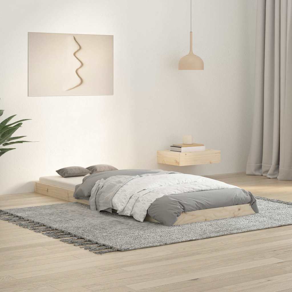 Vidaxl bedframe massief grenenhout 75x190 cm
