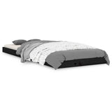 Vidaxl bedframe massief grenenhout zwart 75x190 cm