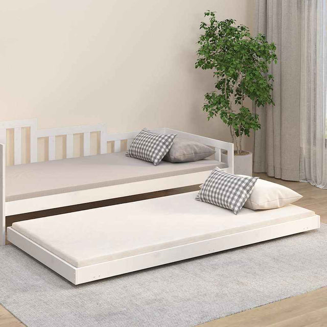 Vidaxl bedframe zonder matras massief grenenhout wit 90x200 cm