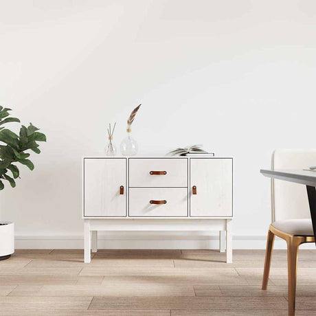 Vidaxl dressoir 110x40x78 cm massief grenenhout wit