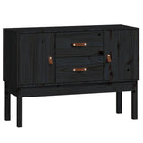 Vidaxl dressoir 110x40x78 cm massief grenenhout zwart