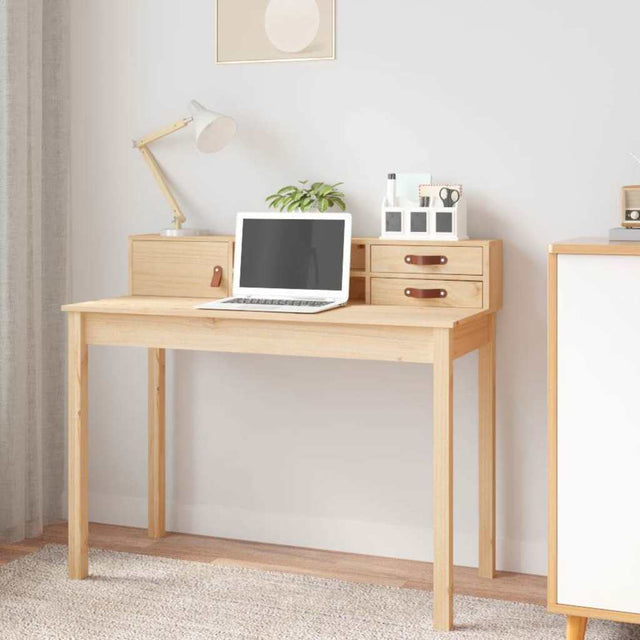 Vidaxl bureau 110x50x93 cm massief grenenhout