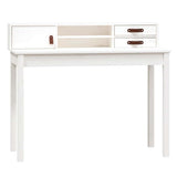 Vidaxl bureau 110x50x93 cm massief grenenhout wit