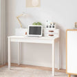 Vidaxl bureau 110x50x93 cm massief grenenhout wit