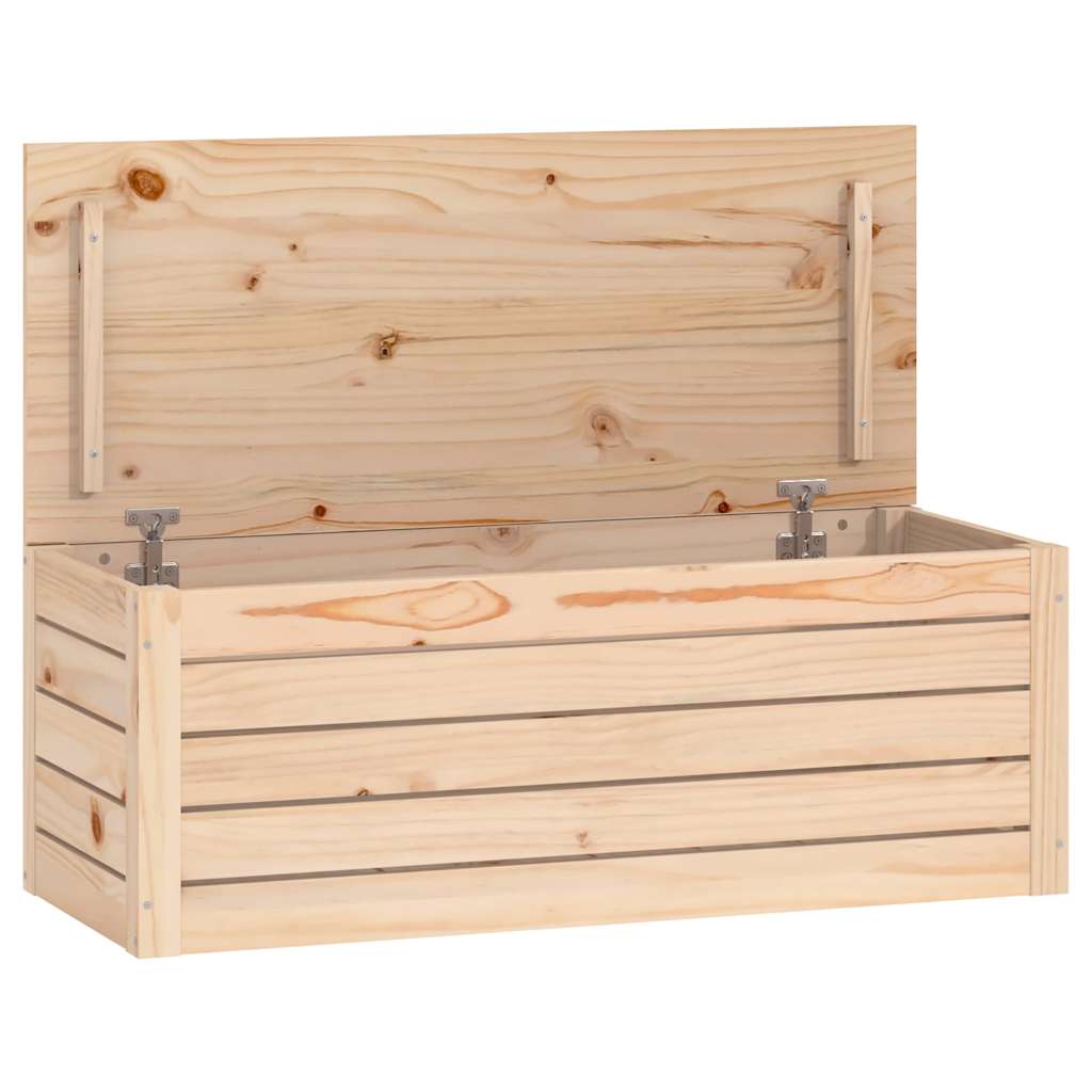 Vidaxl opbergbox 89x36,5x33 cm massief grenenhout