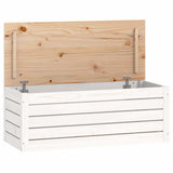 Vidaxl opbergbox wit 89x36,5x33 cm massief grenenhout