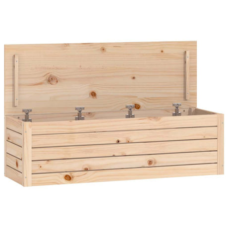 Vidaxl opbergbox 109x36,5x33 cm massief grenenhout