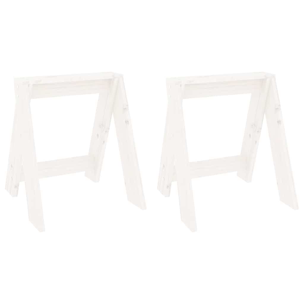 Vidaxl krukken 2 st 40x40x45 cm massief grenenhout wit