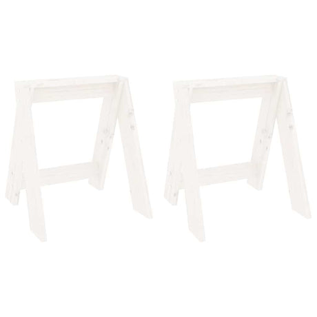 Vidaxl krukken 2 st 40x40x45 cm massief grenenhout wit