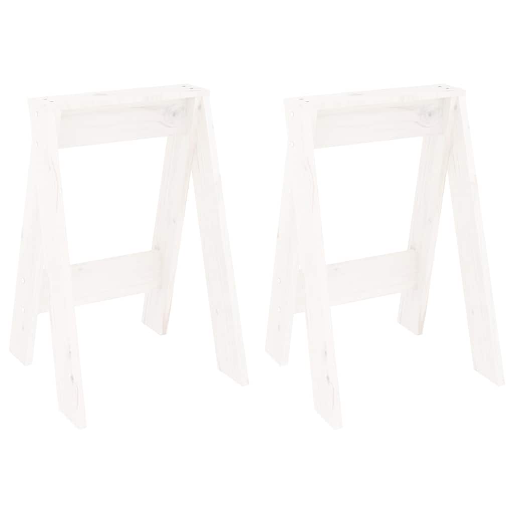 Vidaxl krukken 2 st 40x40x60 cm massief grenenhout wit