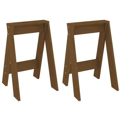 Vidaxl krukken 2 st 40x40x60 cm massief grenenhout honingbruin