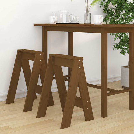 Vidaxl krukken 2 st 40x40x60 cm massief grenenhout honingbruin