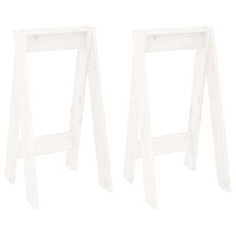 Vidaxl krukken 2 st 40x40x75 cm massief grenenhout wit