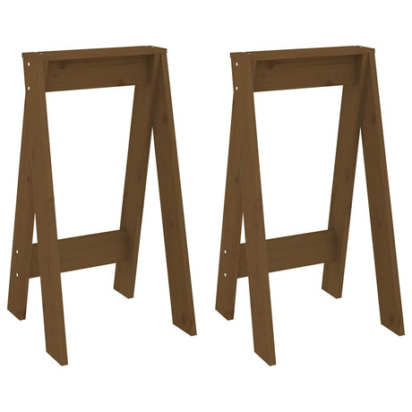 Vidaxl krukken 2 st 40x40x75 cm massief grenenhout honingbruin