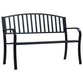 Vidaxl tuinbank 120 cm staal zwart