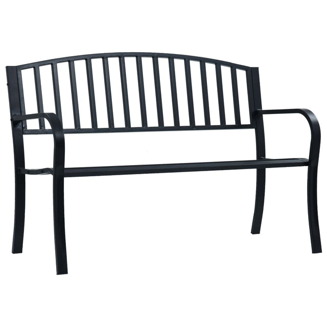 Vidaxl tuinbank 120 cm staal zwart