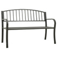 Vidaxl tuinbank 120 cm staal grijs