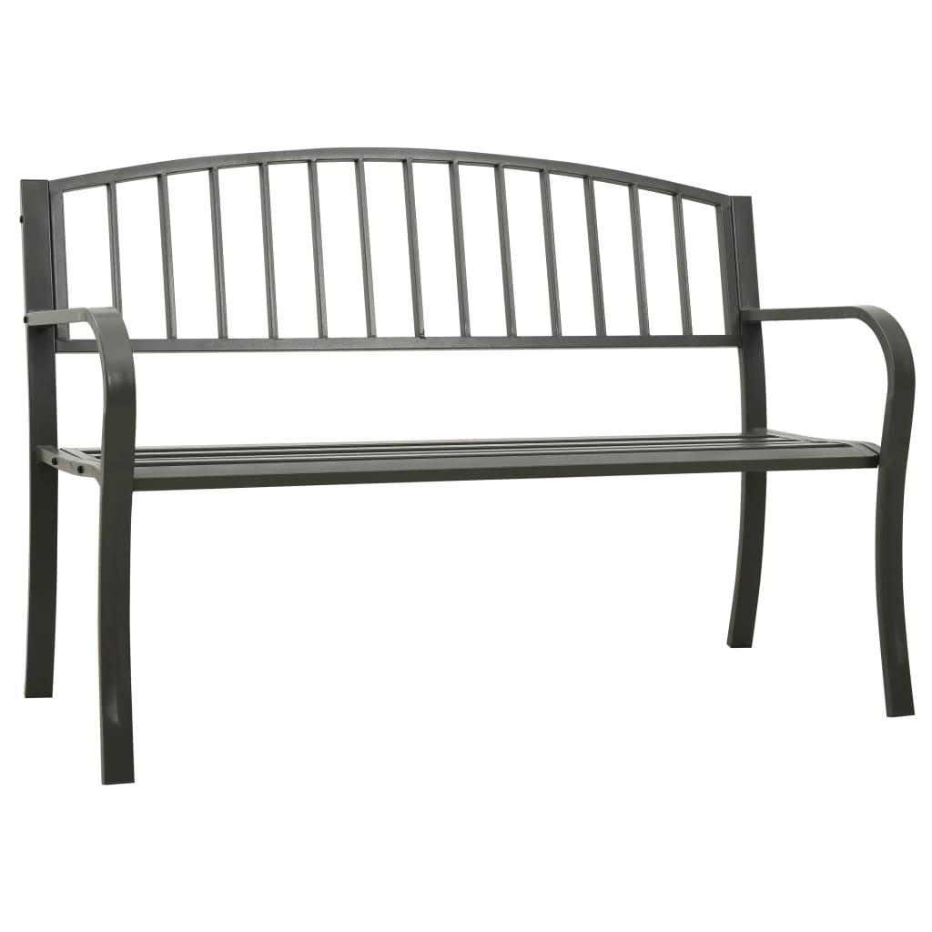 Vidaxl tuinbank 120 cm staal grijs