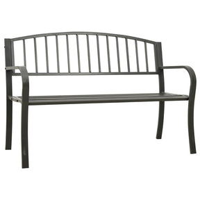 Vidaxl tuinbank 120 cm staal grijs