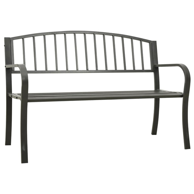 Vidaxl tuinbank 120 cm staal grijs