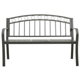 Vidaxl tuinbank met tafel 120 cm staal grijs