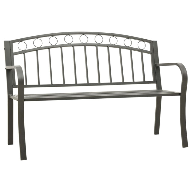 Vidaxl tuinbank 120 cm staal grijs