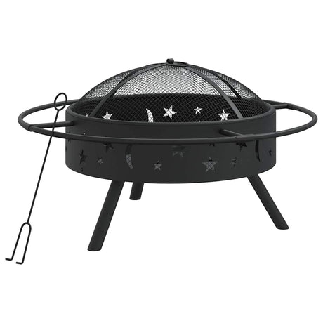 Ognisko VidaXL z pogrzebaczem XXL 70 cm, stal
