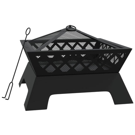 Ognisko VidaXL z pogrzebaczem XXL 50 cm ze stali