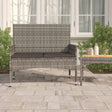Vidaxl tuinbank 2-zits met kussens poly rattan grijs
