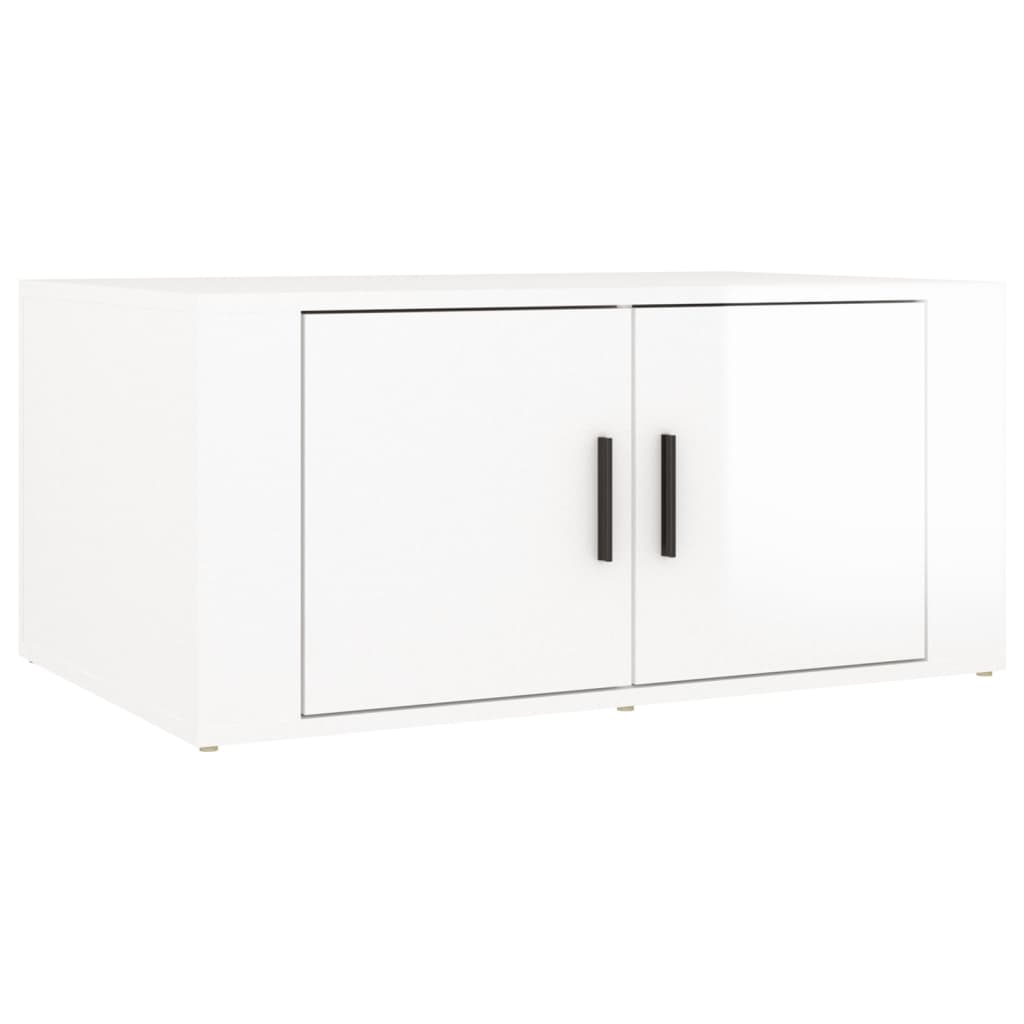 Vidaxl salontafel 80x50x36 cm bewerkt hout hoogglans wit
