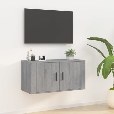 Vidaxl tv-wandmeubel 80x34,5x40 cm grijs sonoma eikenkleurig