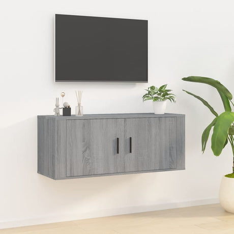 Vidaxl tv-wandmeubel 100x34,5x40 cm grijs sonoma eikenkleurig