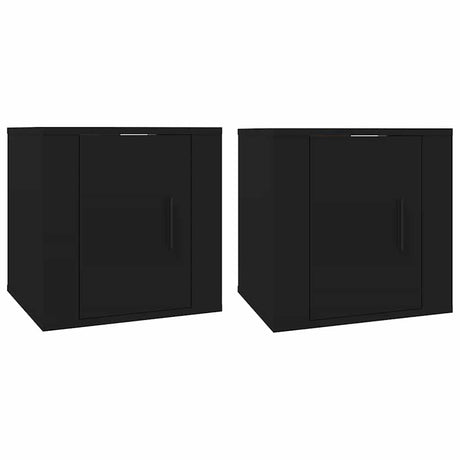 Vidaxl tv-wandmeubels 2 st 40x34,5x40 cm zwart