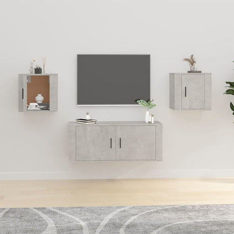 Vidaxl tv-wandmeubels 2 st 40x34,5x40 cm betongrijs