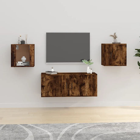 Vidaxl tv-wandmeubels 2 st 40x34,5x40 cm gerookt eikenkleurig