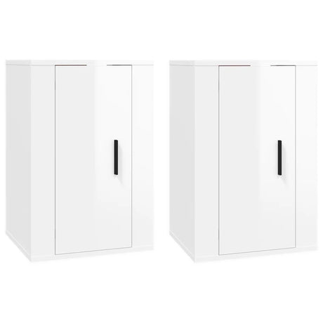 Vidaxl tv-wandmeubels 2 st 40x34,5x60 cm hoogglans wit