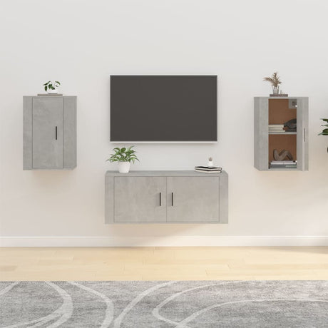 Vidaxl tv-wandmeubels 2 st 40x34,5x60 cm betongrijs