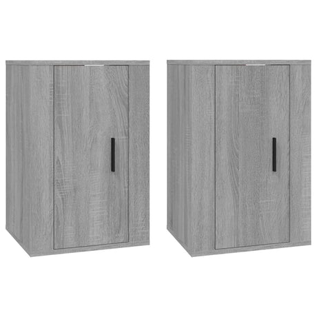 Vidaxl tv-wandmeubels 2 st 40x34,5x60 cm grijs sonoma eikenkleurig