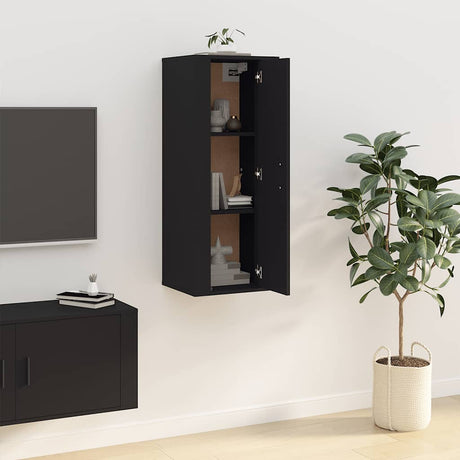 Vidaxl tv-wandmeubel 40x34,5x100 cm zwart